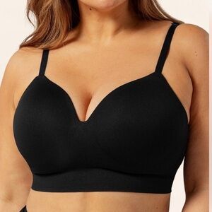 Truekind Supportive Comfort‎ Wireless Shaping Bra Black with Extender Size XL